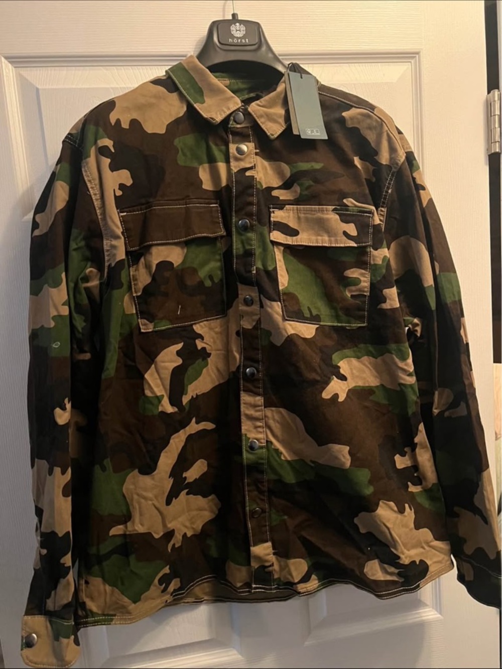 ONLY & SONS Men's Camo Field Shirt Jacket - Brown & Green